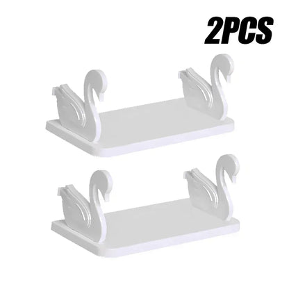 1/2/4PCS Langlebige Schwan Wand Regal Kein Bohren Montiert Küche Bad Organizer Handtuch Rack Platzsparende bad Zubehör