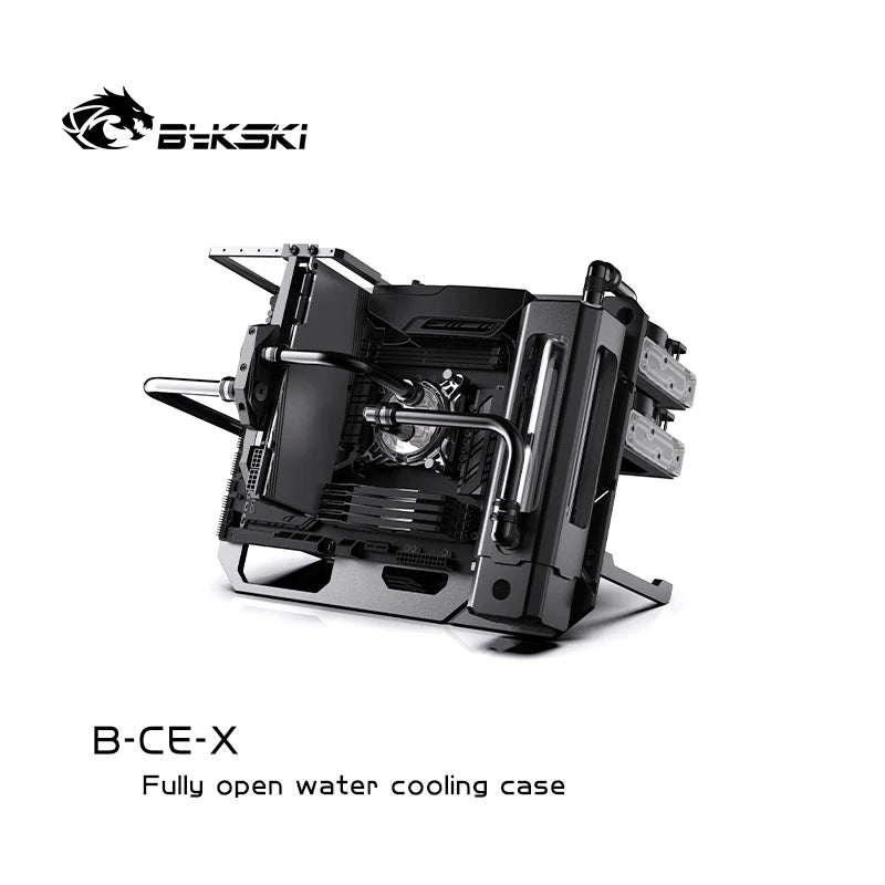 Granzon B-CE-X Open Frame Chassis Distro Plate Water Cooling Computer Case Vertical Horizontal, DIY Display.