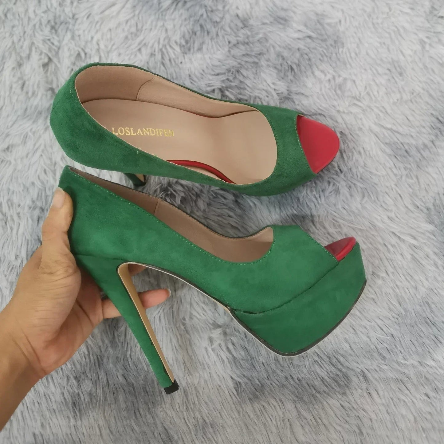 Men's Platform High Heels 14cm Cross-dresser Unisex Drag Queen Sandals Sexy Peep Toe Ankle Strap Stilettos Pumps Party Shoes