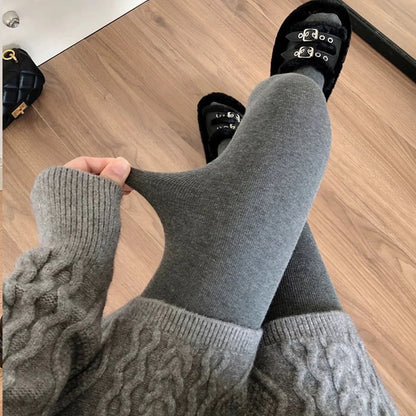 Korean Gray High Elastic Thicken Leggings for Women Warm Pantyhose Cotton Soft Stockings Tights Harajuku Streetwear Fashion Sock
