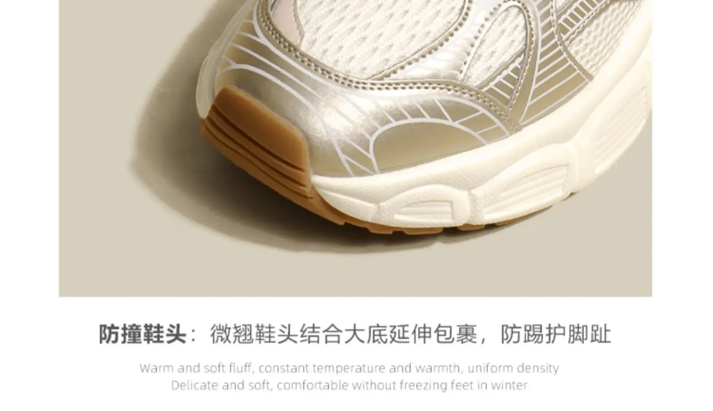 New Designers White Sneakers Women Flats Shoes Lace Up Vulcanize Shoes Female Mesh Wedge Platform Casual Zapatillas Mujer2024.