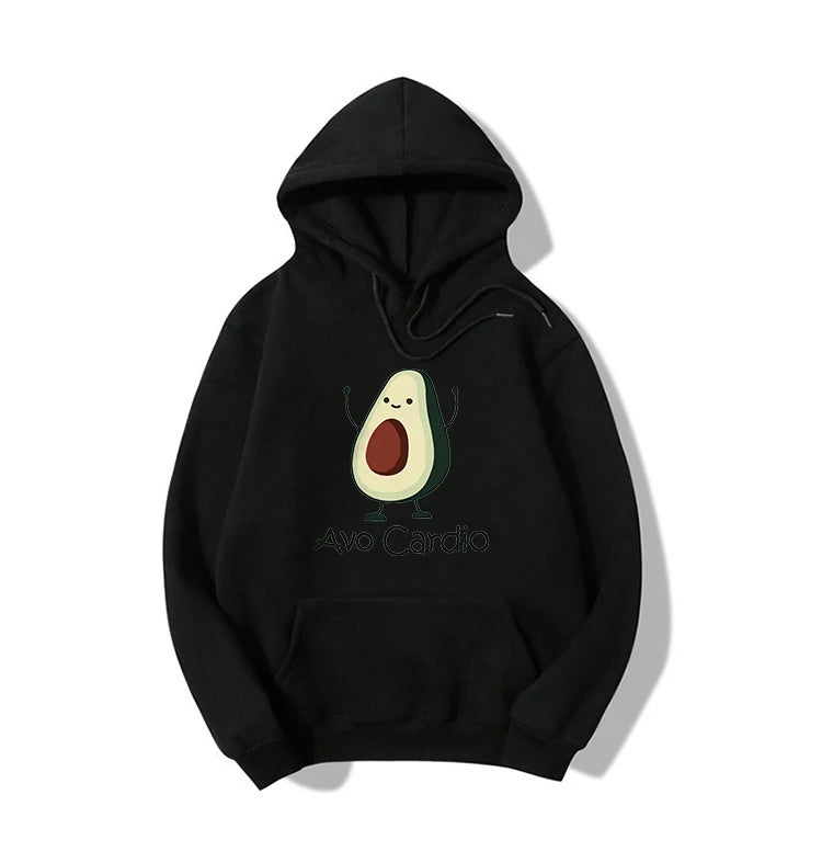 Blessyuki niedlichen Avocados Muster druck lässige Hoodies Frauen Herbst Winter neue einfache Langarm Student Sweatshirt plus Größe Top.
