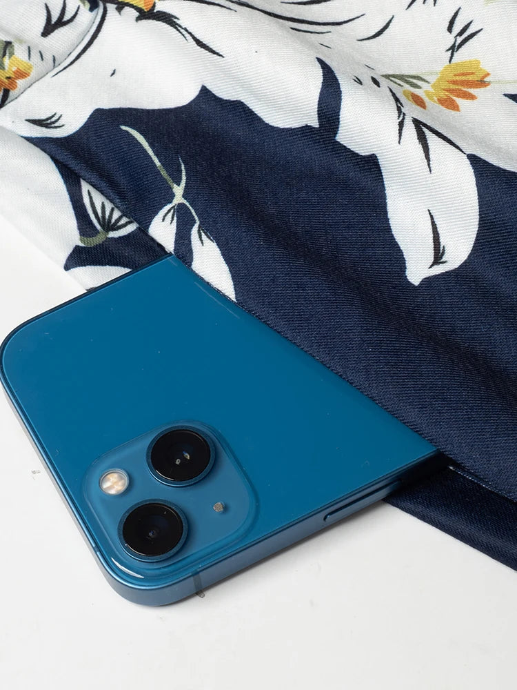 Nice-forever Vintage Elegante Blumen Druck Plissee Rundhals vestidos A-Line Pinup Business Party Frauen Flare Swing Kleid A102.