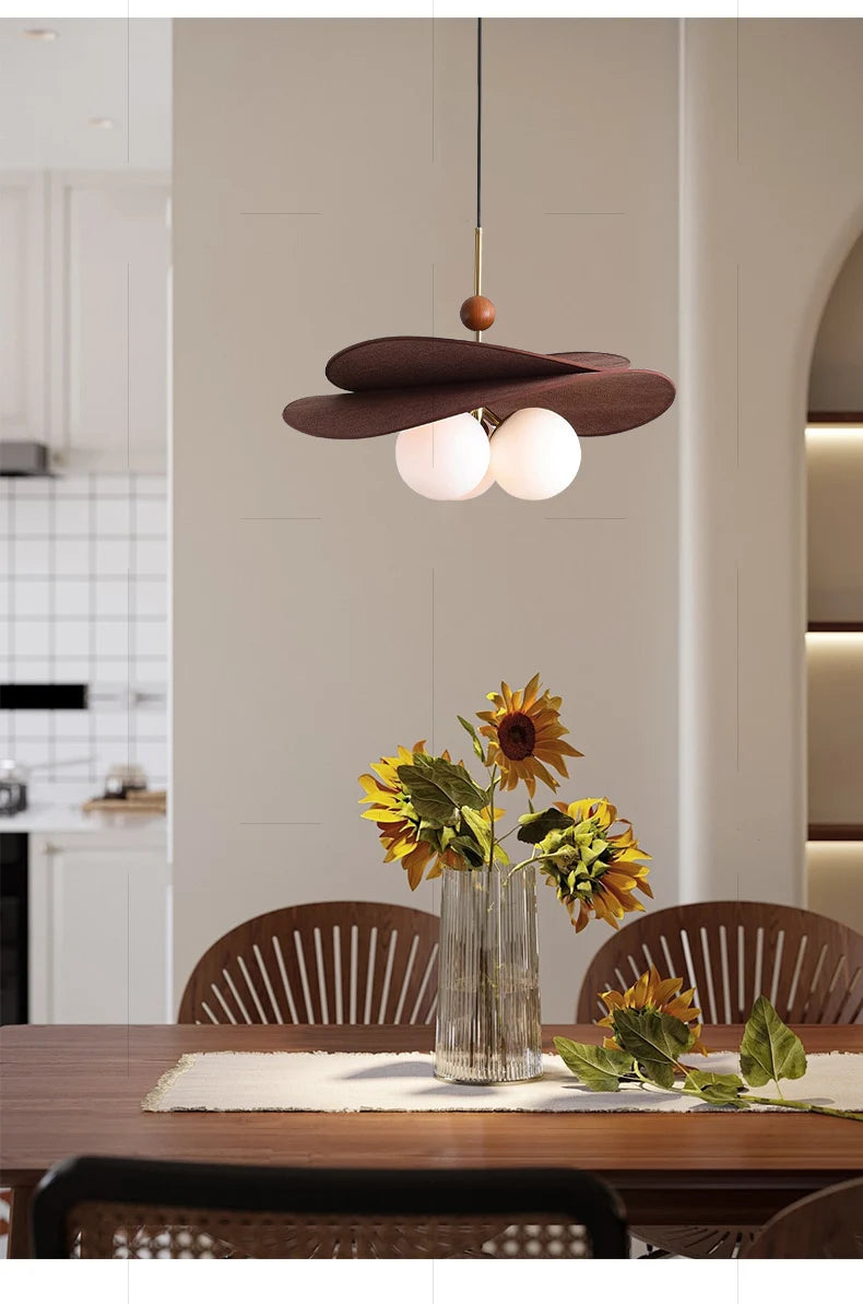 Wabi Sabi Hängeleuchte aus Korbgeflecht, Vintage-Glasblasen-Pendelleuchte für Esszimmer, Schlafzimmer, Wohnzimmer.