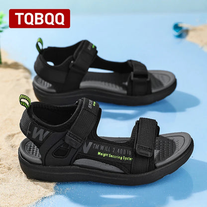 Kids' Summer Breathable Sport Sandals for Boys Casual Beach Shoe Comfortable Soft Sole Children's Fashion Non-slip Sandalias.
