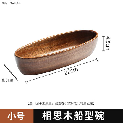 Solid Wood Tray Acacia Wood Premium Kung Fu Tea Small Tray Fruit Snacks Nuts Dessert Plate Desktop Storage Tableware.