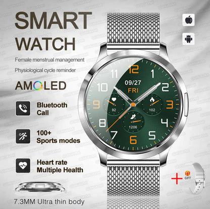 New Women Smart Watch 1.32"Ultra-thin AMOLED HD Screen Sport Fitness Bracelet Custom Watch Face Bluetooth Call Luxury Smartwatch