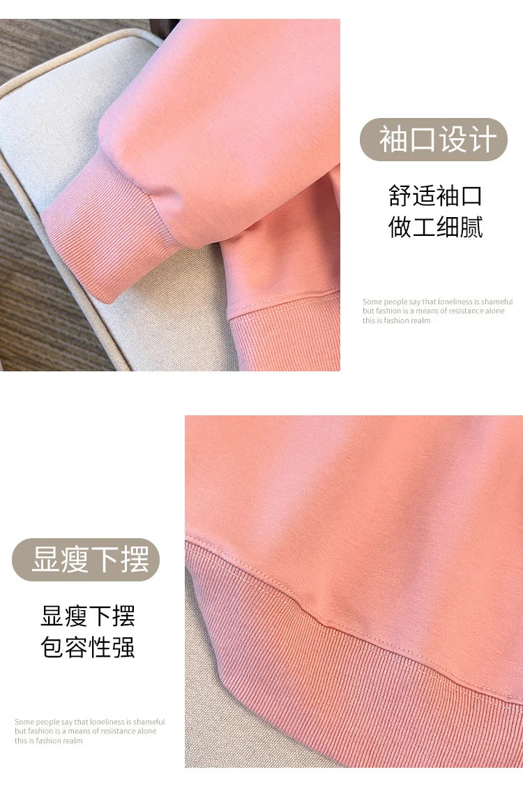 170kg plus size Damen büste Herbst lose Rundhals-Kaninchen-Sweatshirt Langarm lässig Top 6xl 7xl 8xl 9xl 10xl 11xl.