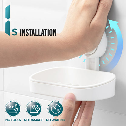 TAILI Seifenschale für die Dusche, wasserdichter Duschseifenhalter, robuste Seifenschale ohne Bohren, Seifenhalter für Badezimmer, Küchenspüle