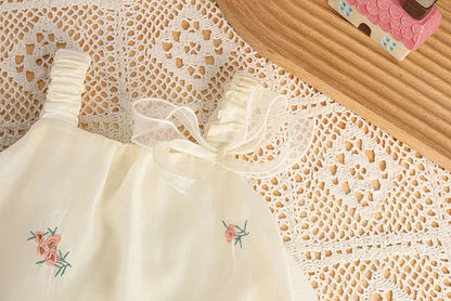 2024 Baby Mädchen Sommer Kleidung Schöne Blumen Hosenträger Body mit Hut Neugeborenen Prinzessin Kleid Infant Outdoor Ein Stück.