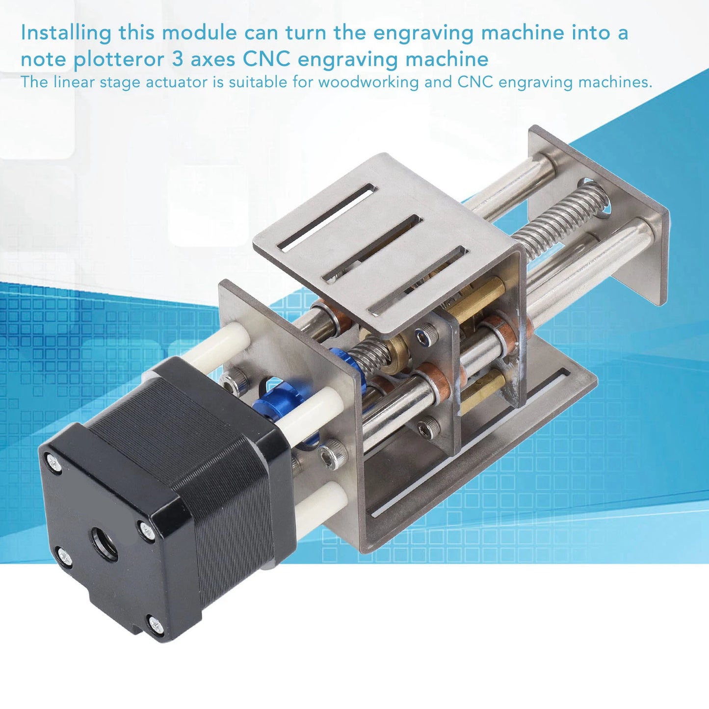 Achsen-Schiebetisch-Set, Splitter, stabile Leistung, 1,7 A, CNC-Achsen, Schiebetisch-Set, 100 mm Hub, 12 V, DIY für Holzbearbeitung