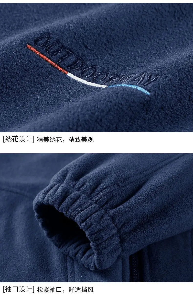 Men's Spring Autumn Jacket Thickened High-end Knitted Jacket Cardigan Outerwear Coat.