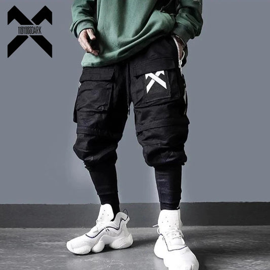 11 BYBB'S DARK Tactical Functional Cargo Pants Men Multi-Pocket Joggers Trousers 2023 Detachable Hip Hop Streetwear Pant Black.