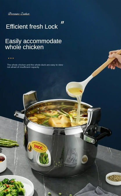 Extra Large Pressure Cooker Thick Commercial Stainless Steel Pressure Cooker Kitchen Electric Cookware Dining Bar Home Garden.