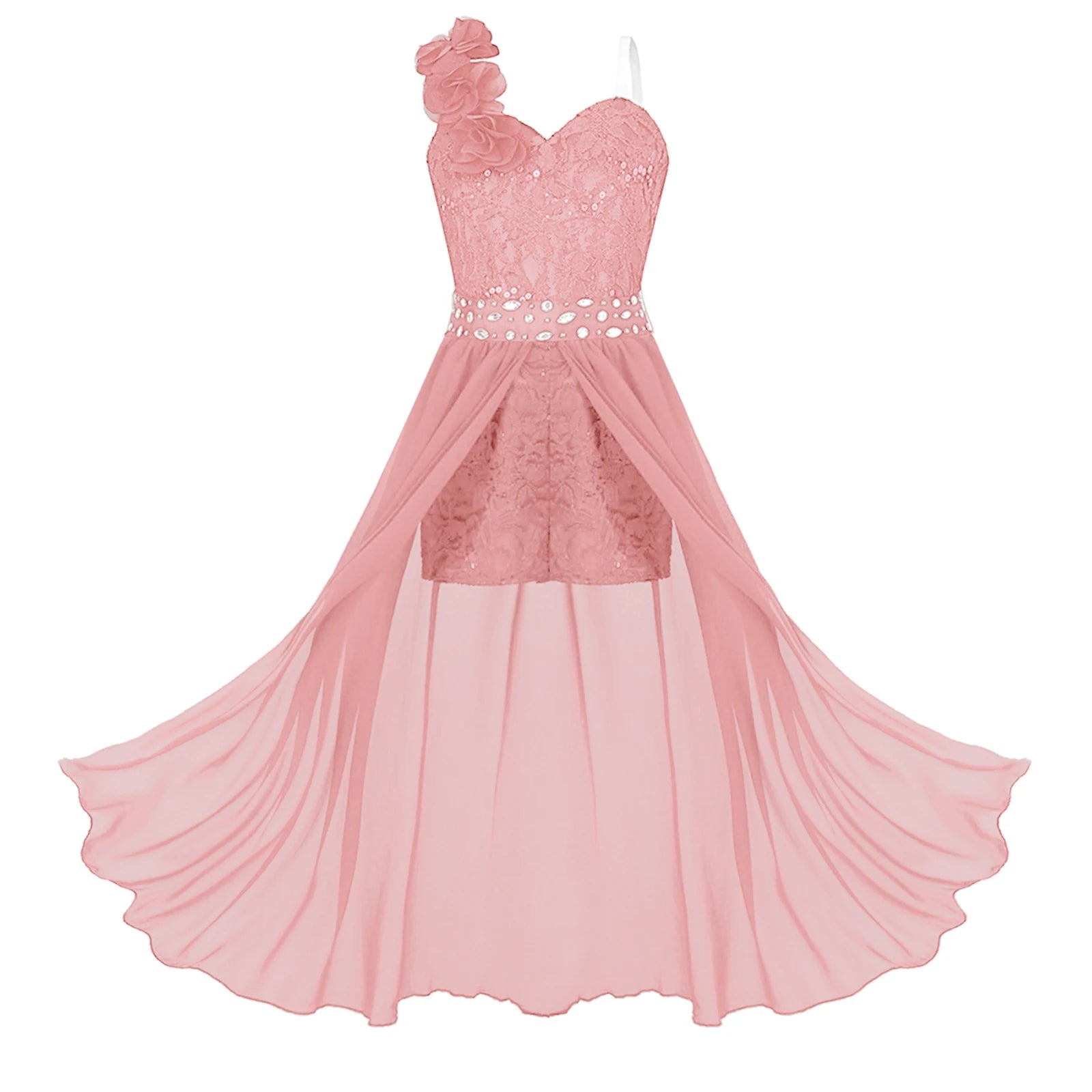 Elegantes Partykleid für Mädchen, Hochzeit, Geburtstag, Abschlussball, Bühne, Festzug, glänzende Pailletten, Perlenapplikation, Spitze, Chiffon, Overall-Kleider.