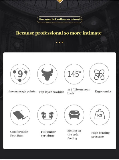 Bürostuhl mit Lederrad, unterstützt Design, Relax, moderner Massagesessel, Chaiselongue, mobil, bequem, luxuriös, Silla Oficina, Büromöbel