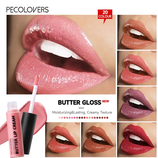Long Lasting Butter Lip Gloss Lip Balm Liquid Lipstick Waterproof Lipstick Cosmetics Makeup Lipgloss for Women Girls.