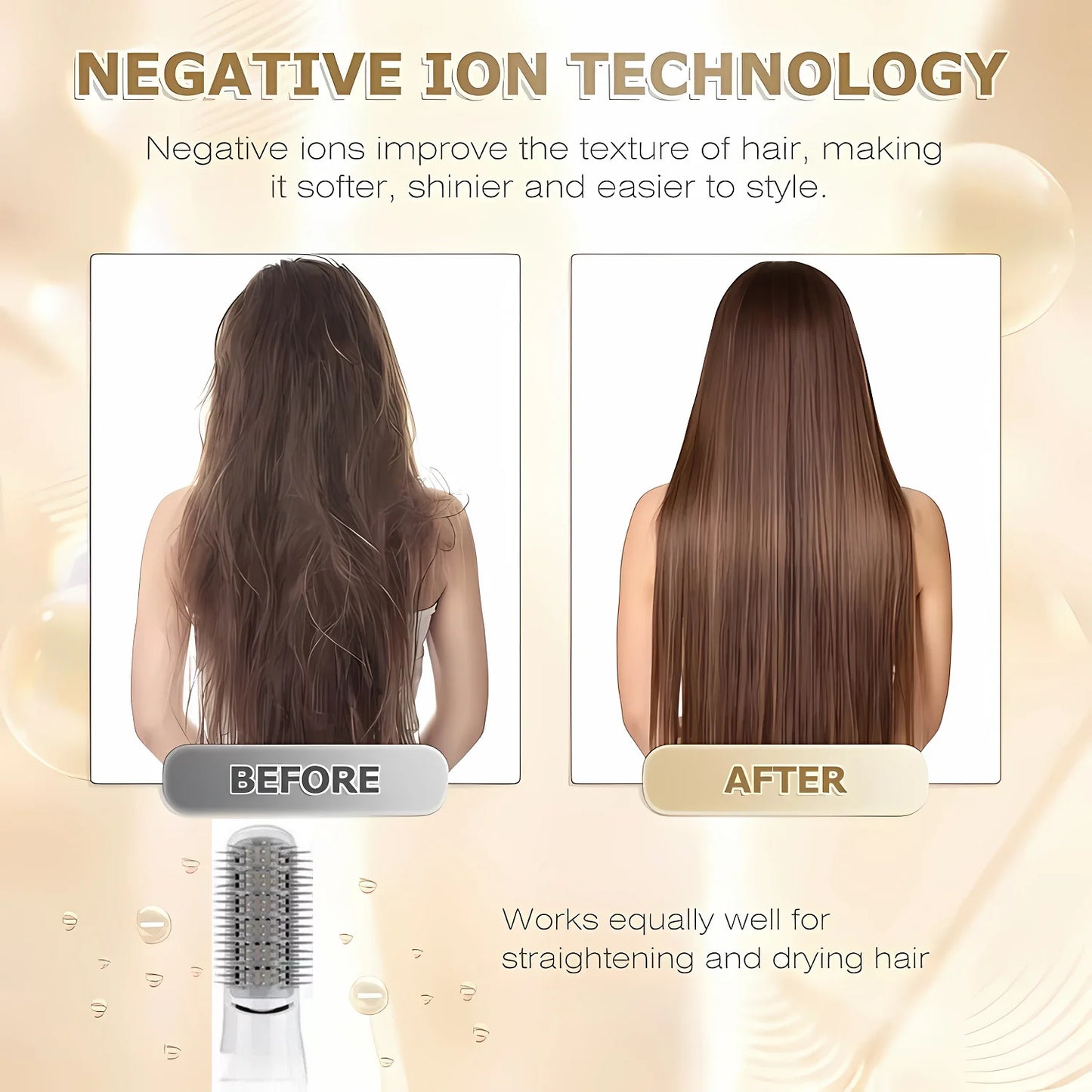 5 In 1 Electric Hair Brush Hair Dryer For Dyson Airwrap Automatic Curler Hair Straightener Hot Air Comb Hairdressing Appliance.