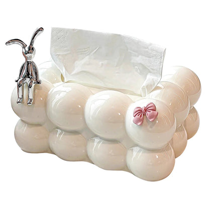 INS Style Cotton Candy Removable Tissue Box Korean Style Cute Tissue Box Desktop Decorative Supplies for Home Napkin Holder