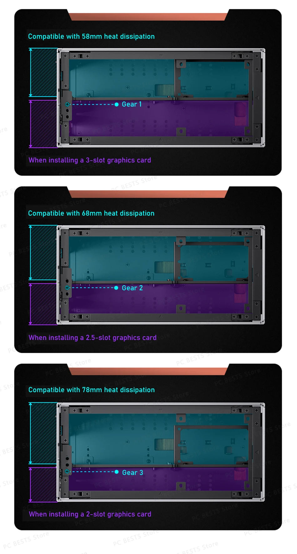 Jonsbo T9 Aluminum Alloy ITX Chassis Computer Desktop Host Shell Type-C 11L Small PC Case With PCIE 4.0 GPU Adapter Cable.