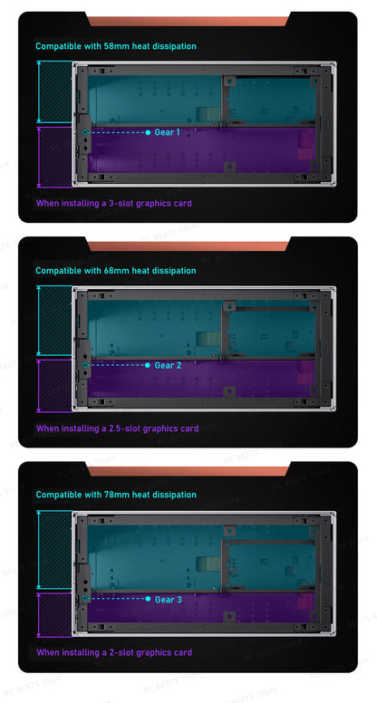 Jonsbo T9 Aluminum Alloy ITX Chassis Computer Desktop Host Shell Type-C 11L Small PC Case With PCIE 4.0 GPU Adapter Cable.