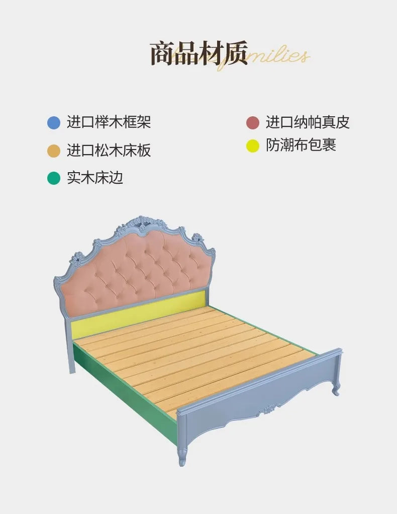 Kopfteilrahmen Doppelbett 150 x 200 King Size Hochzeitsregale Doppelbett Twin Holz moderne Cama De Casal Schlafzimmermöbel