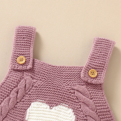 Baby Strampler Ärmellose Neugeborene Mädchen Gestrickte Strap Overalls Playsuits 0-18m Einem Stück Infant Outwear Overalls Kinder Kleidung.