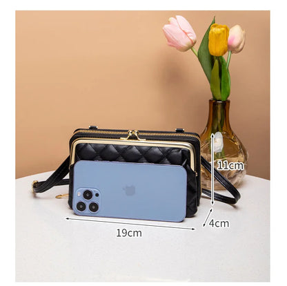 Fashion Women Luxury Leather Single Shoulder Bags Ladies Large Capacity Crossbody Mobile Phone Purse Female Messenger Wallet.