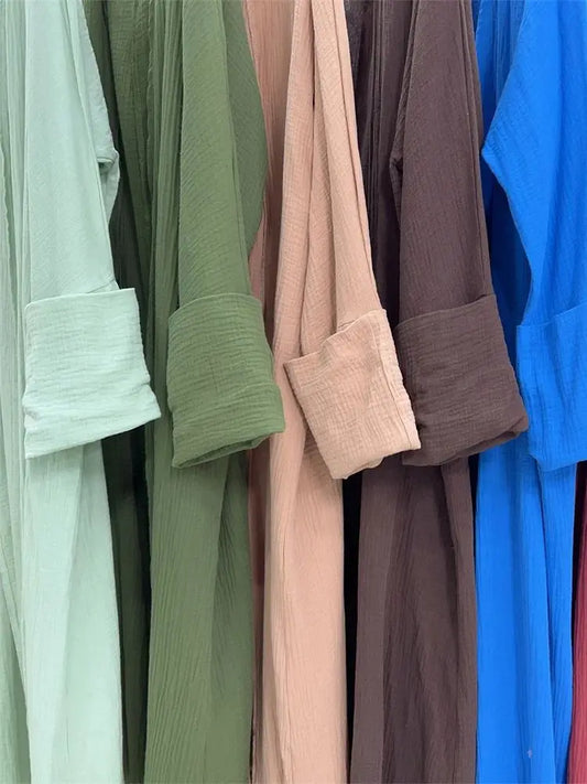 Modest Kimono Abaya Dubai Muslim Sets Islam Kaftan Dresses Kebaya Robe Femme Musulmane Abayas For Women Caftan Marocain Djellaba.