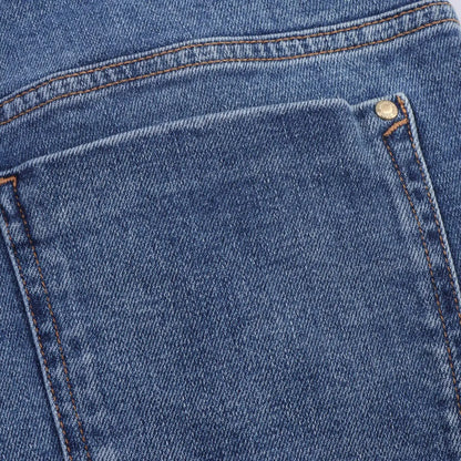 HH Women Denim Pant Sets Turn-Down Collar Long Sleeves Belt Autumn Coats+Pockets Loose High Waist Zipper Hemming Trousers