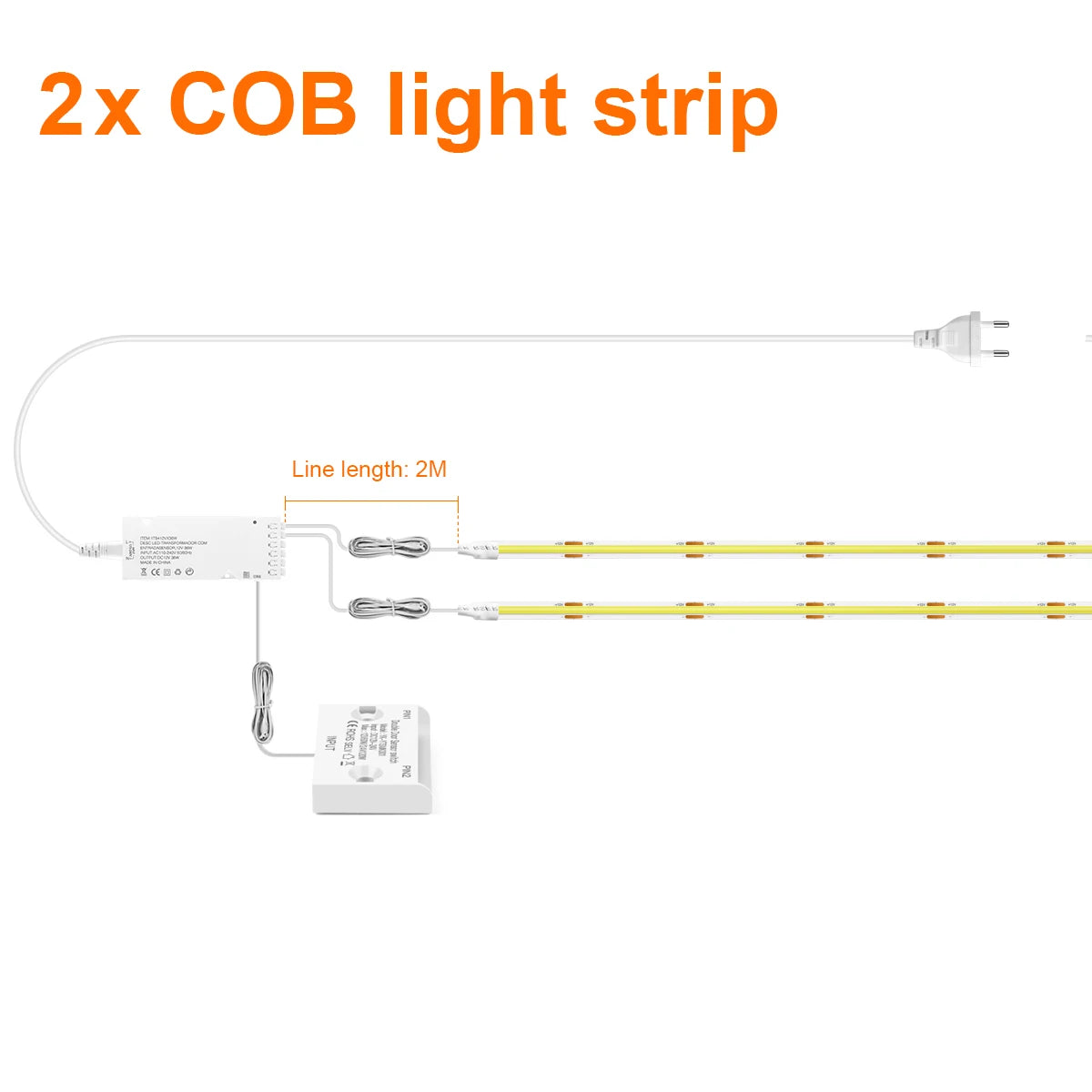 Doppelte Tür Sensor Steuerung COB LED Streifen Lichter Smart Vitrine Kleiderschrank Wein Schrank Integrierte Beleuchtung Näherungssensor Schalter.