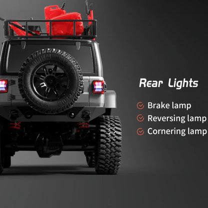 1/12 MN128 RC Car 4WD Jeep Model 2.4G Remote Control LED Light 4X4 Off Road 4WD Climbing RC Truck Electric Toy Car Gift for Boy.