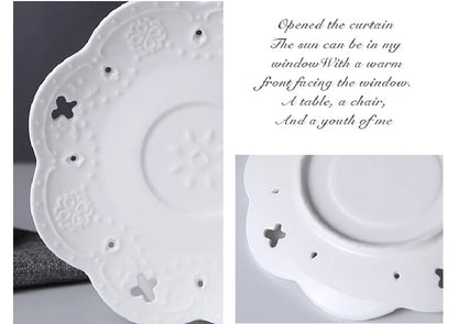 200ML. white embossed porcelain tazas cafe cup and saucer, ceramic cappuccino cup, vintage latte cup, turkish tea cups, tazze.