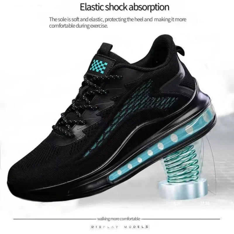 Men's Casual Air Cushion Running Shoes Spring and Autumn New Lightweight Mesh Casual Shoes Anti-Slip Shock Absorbing Sports Shoe.