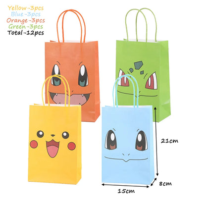 Pokemon Geburtstag Party Dekoration Pikachu Blitz Neue Ballon Set Kid Event Liefert Einweg Geschirr Banner Maske Hintergrund.