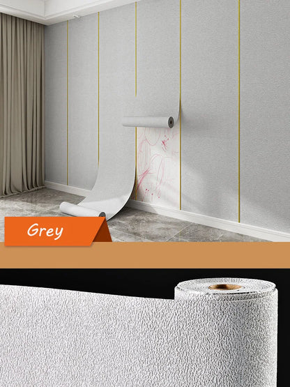 Selbstklebende Kieselalgen-Schlamm-Tapete, verdickter TV-Hintergrund, Leinen-Tapete, Schlafzimmer, Renovierung, Heimdekoration, XPE-Schaum-Wandaufkleber