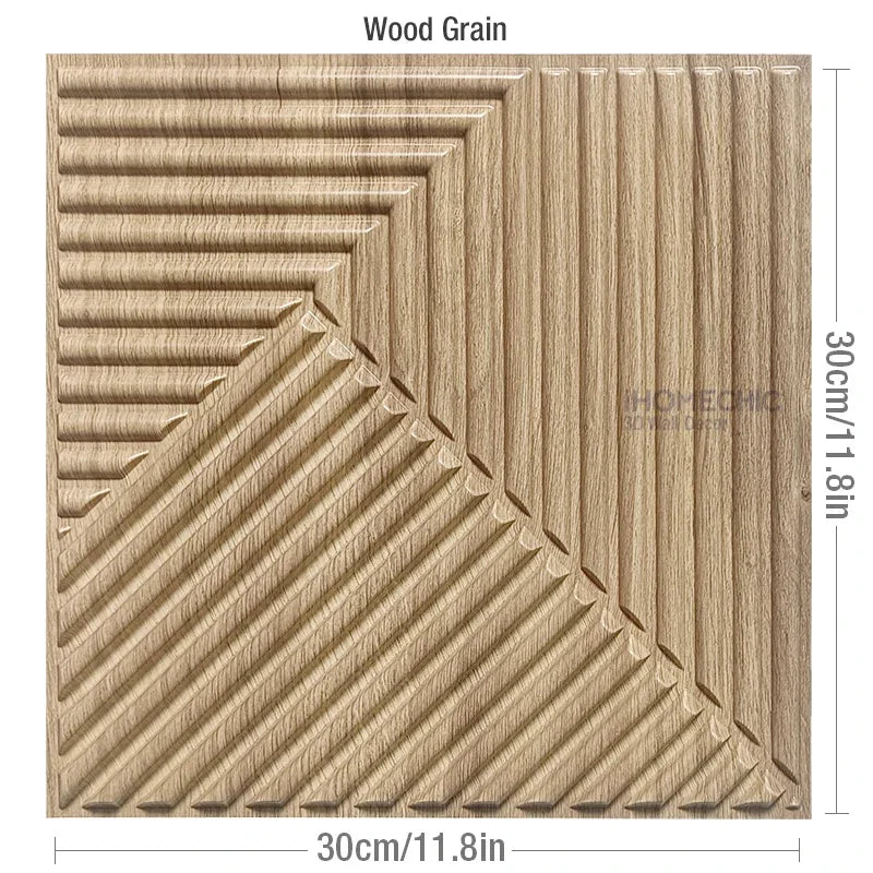 12pcs 30x30cm 3D Wall Panel Shining Gold 3D Wall Sticker Champagne gold color Wedding party background wall art Wood grain paper