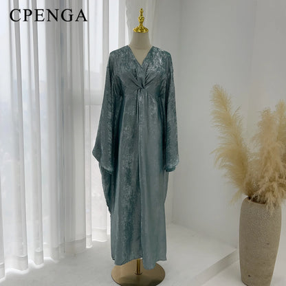 Eid Saudi Arabia Muslim Modest Dress for Women Islam Dubai Abaya Luxury Holiday Party Jalabiya Kebaya 2024 Turkey Kaftan Gown.