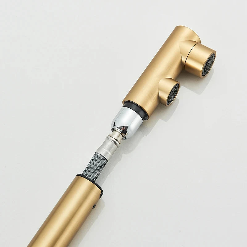 Pulling Filter Kitchen Faucet Hot & Cold Water Mixer Dual Mode Filtration Purification Kitchen Sinks 360 Rotation