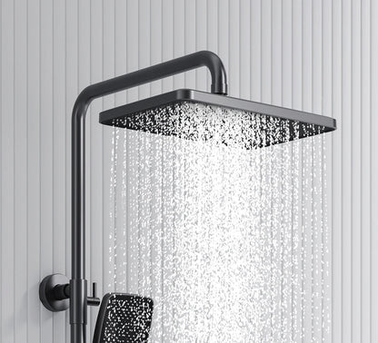 VGX LED Digital Shower System Modern Bathroom Temperature Display Shower Faucet Set Rainlfall Bathroom Mixer Bidet Shower Set