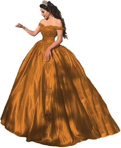 Maßgeschneiderte arabische Abendkleider, elegante rote Perlenstickerei, Spitzenapplikationen, Ballkleider, Quinceanera-Kleider, schulterfreie Partykleider