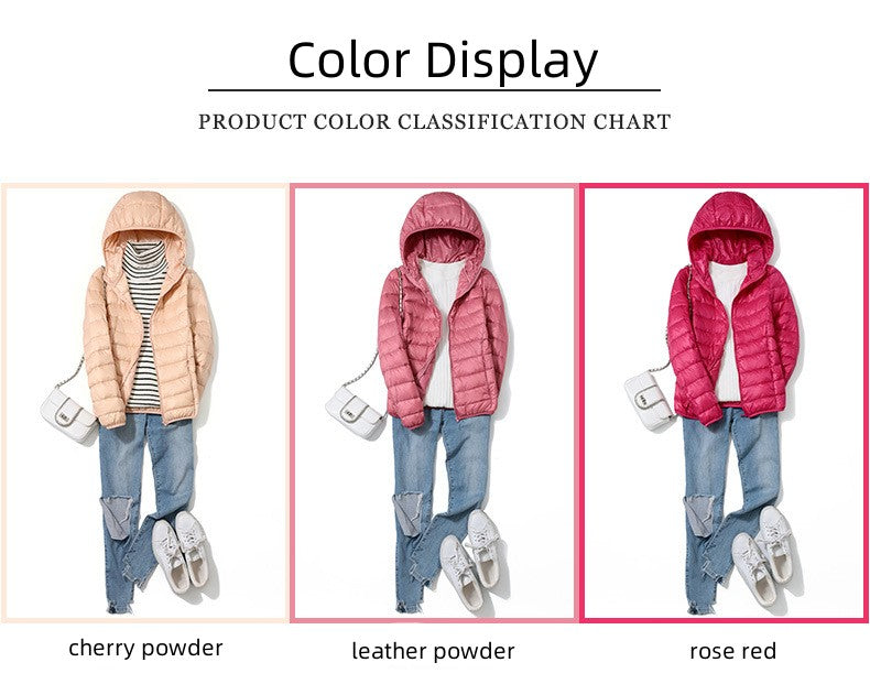 13 Farbe Neuankömmlinge Frauen Mode kurze ultraleichte dünne packbare Puffer Jacken weibliche süße Stil koreanische Daunen mäntel.
