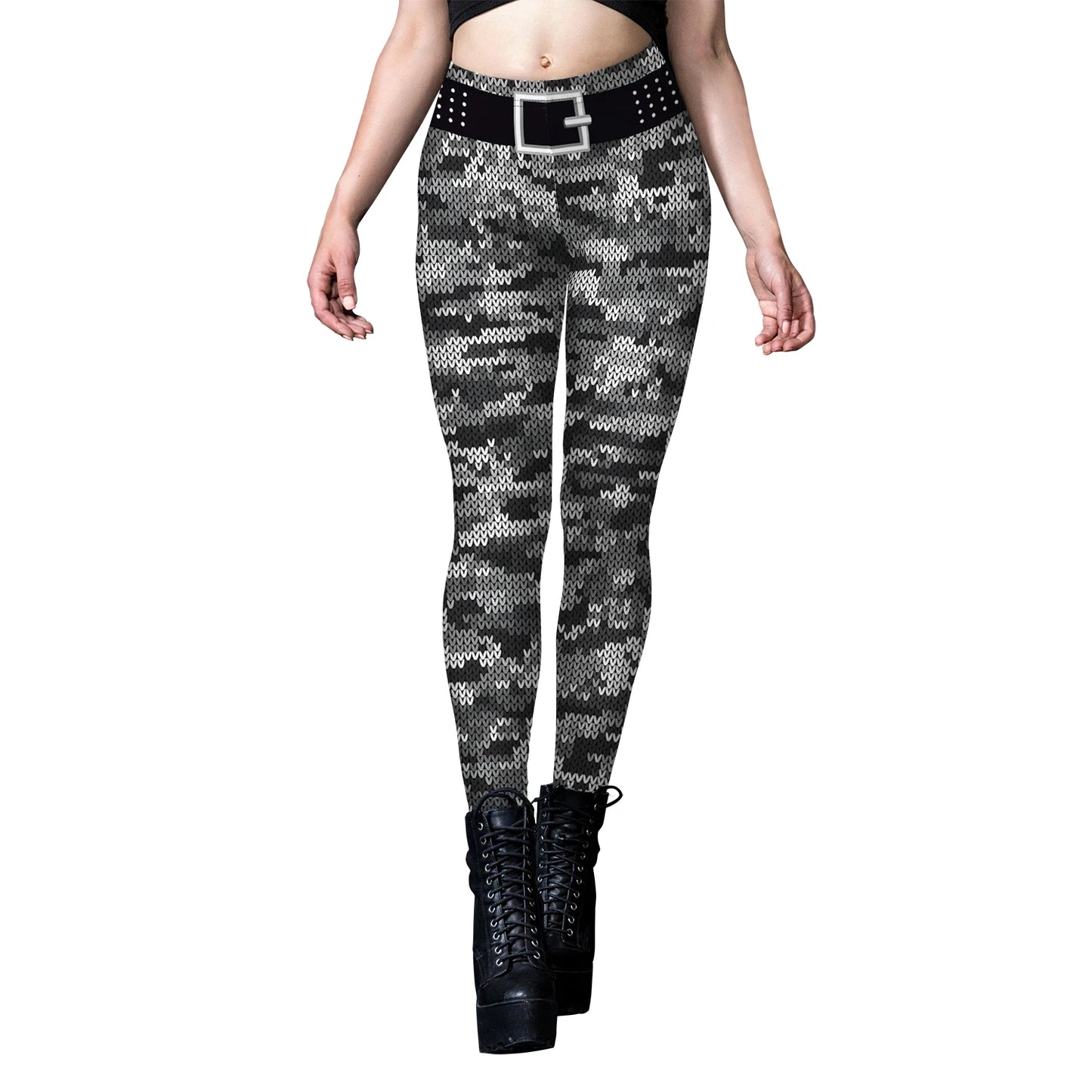 NADANBAO Leggings Women Sporty Pants Camouflage Green Star print Outdoor Hiking Fitness Workout Elastic Sexy Tights Trousers