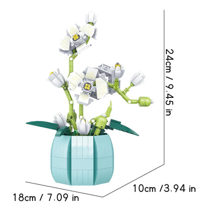 Small Bricks Flower Tree Building Block Kit DIY Home decoration Potted Plant Flower Botanical Construction Toy Girl Gift