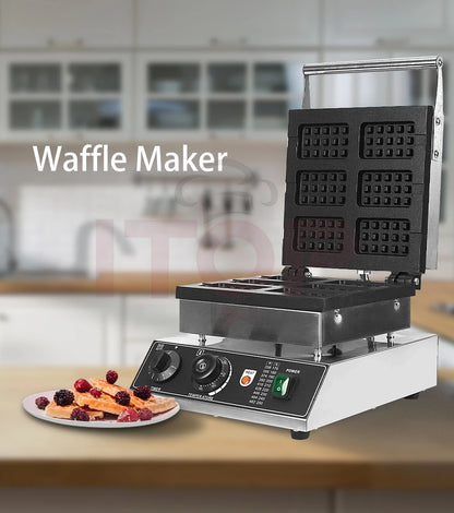 ITOP Commercial Electric Waffle Machine Sandwich Plum Crisp Donut Maker Food Shaper French Waffle Maker Non-stick Coating.
