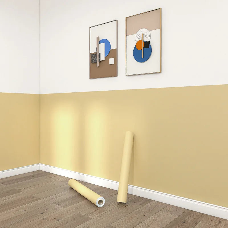 Matte PVC Vinyl Self Adhesive Wallpapers Furniture Renovation Films White DIY Decorative Kitchen Cabinet Waterproof Wall Sticker