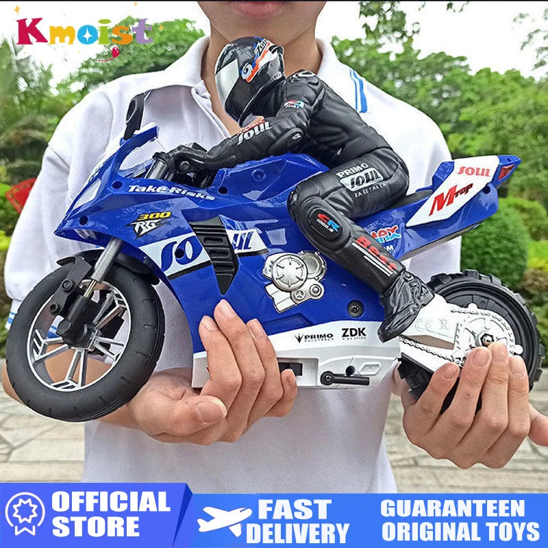 Large RC Motorcycle 2.4G Remote Control Motorcycle High Speed Racing Drift Stunt Car Toys for Boys Kids Toy Children Xmas Gifts.