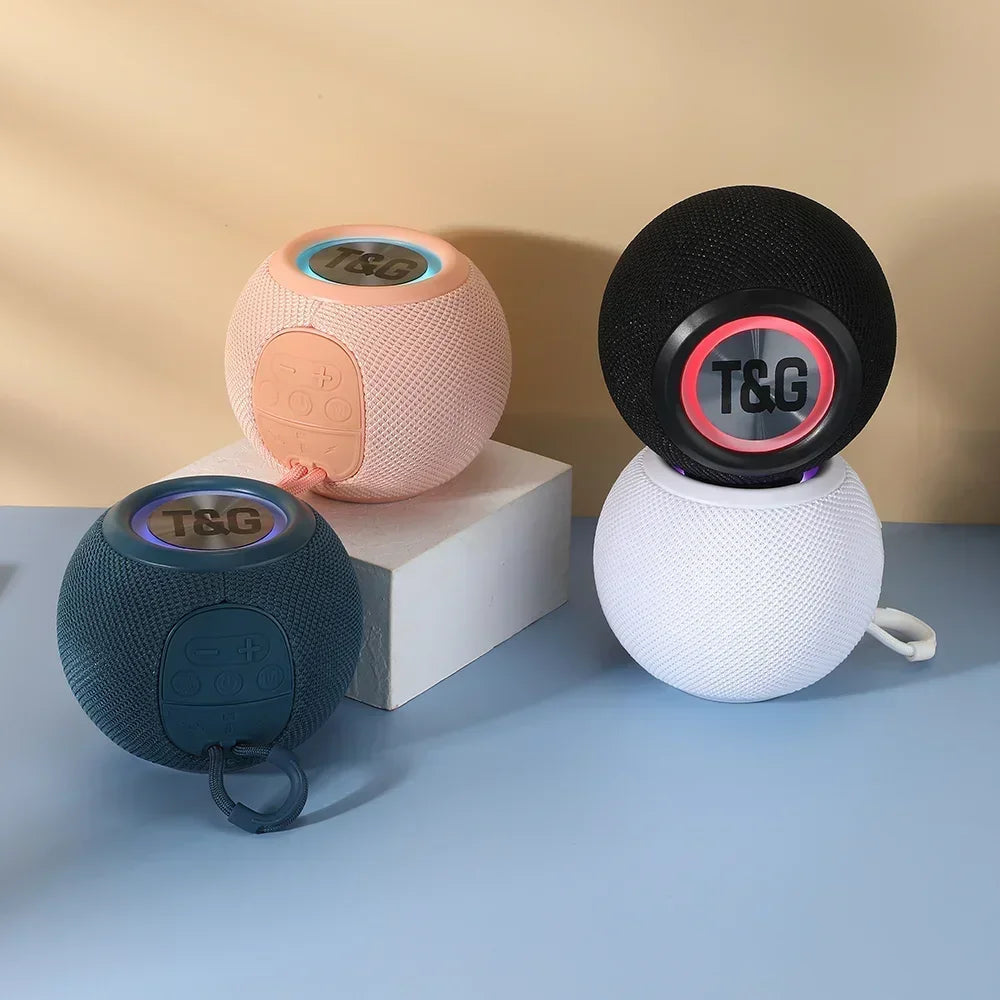 T&G TG337 Bluetooth Speaker Portable TWS Wireless Mini Bass Boombox LED Loudspeaker IPX7 Outdoor Music Player Support BT AUX FM.