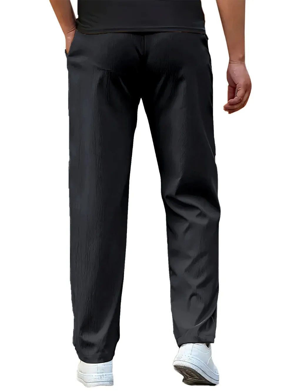 Men's Casual Pants Breathable Loose Sports Sweatpants Solid Color Running Straight Long Pants Outdoor Workout Joggers Streetwear.