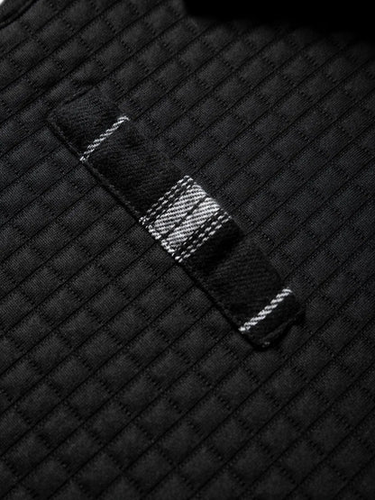 Autumn Knitted Jacquard Grid Polo Pullover Men Solid Color Casual Long Sleeved Sweatshirts Male Daily Warm Turtleneck Streetwear.